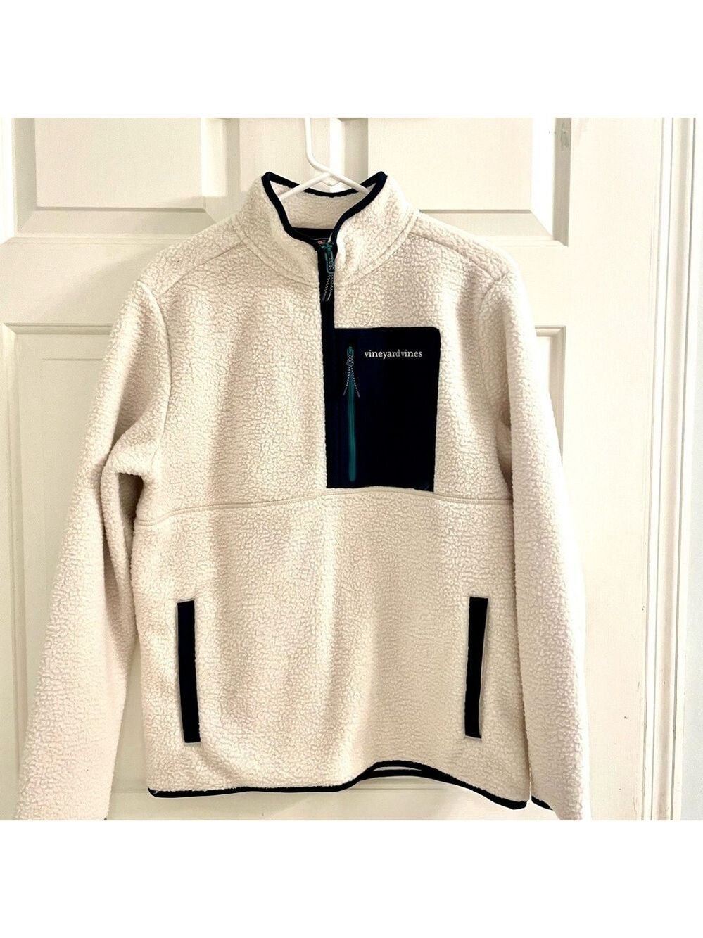 Vineyard Vines Outerwear Sherpa Half-Zip Men’s (Unisex) Pullover Jacket,… - Picture 8 of 9